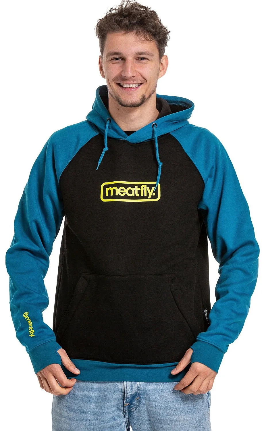 sweat-shirt Meatfly Gravel - Petrol/Black - men´s