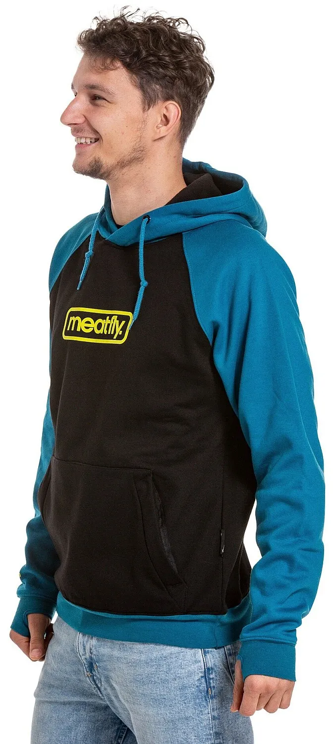 sweat-shirt Meatfly Gravel - Petrol/Black - men´s