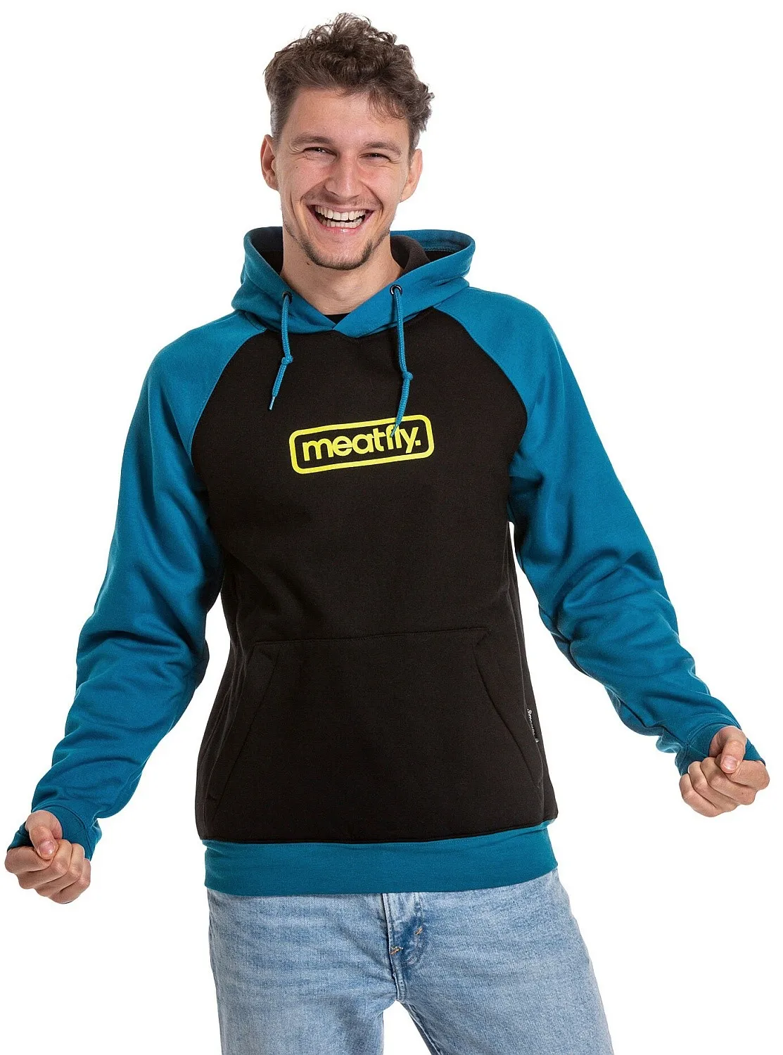 sweat-shirt Meatfly Gravel - Petrol/Black - men´s